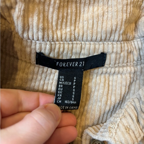 Tan Forever 21 Corduroy Shacket - Picture 2 of 3